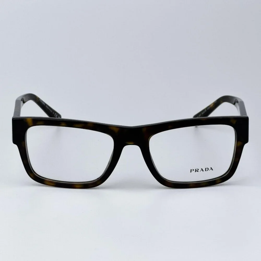 Prada PR15YV 2AU1O1 Women BRAND NEW Eyeglasses Havana Rectangle Unisex